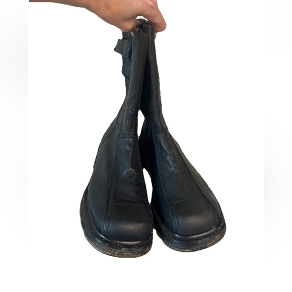 Vintage 90s Dr Martens 9788 Black Leather Moto Boots M7 W8.5 UK Made Unisex RARE - Picture 11 of 16